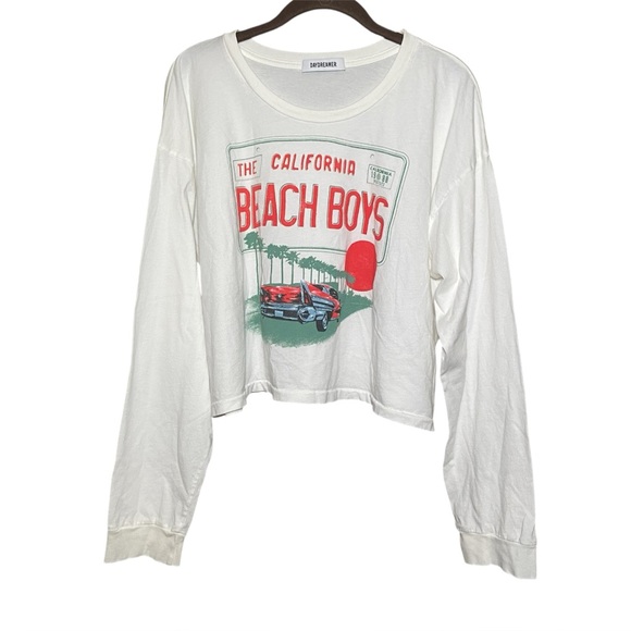 Daydreamer The Beach Boys license plate cropped Long Sleeve Crop Size Large - Picture 2 of 6